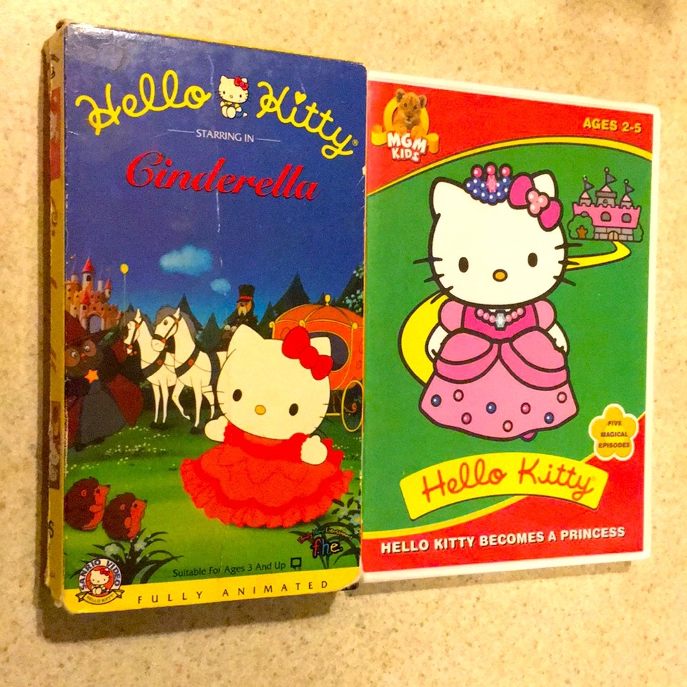 Hello Kitty VHS and Hello Kitty New DVD